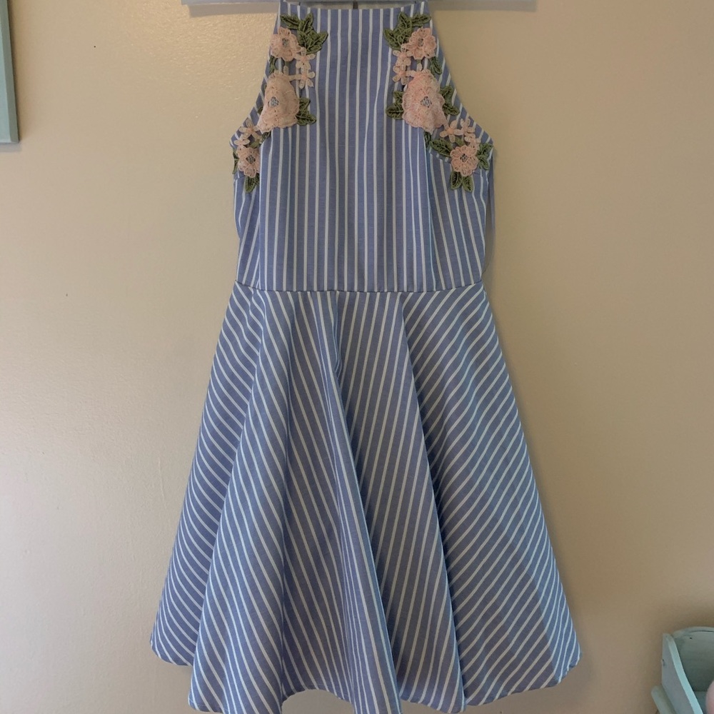 Striped Floral Dress